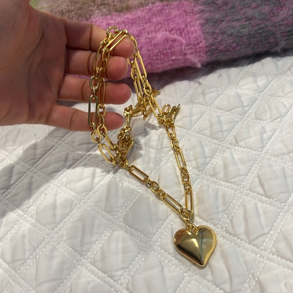 J.crew heart pendant necklace in gold 38” - Picture 4 of 6